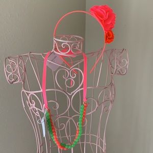 Crewcuts flower headband and necklace